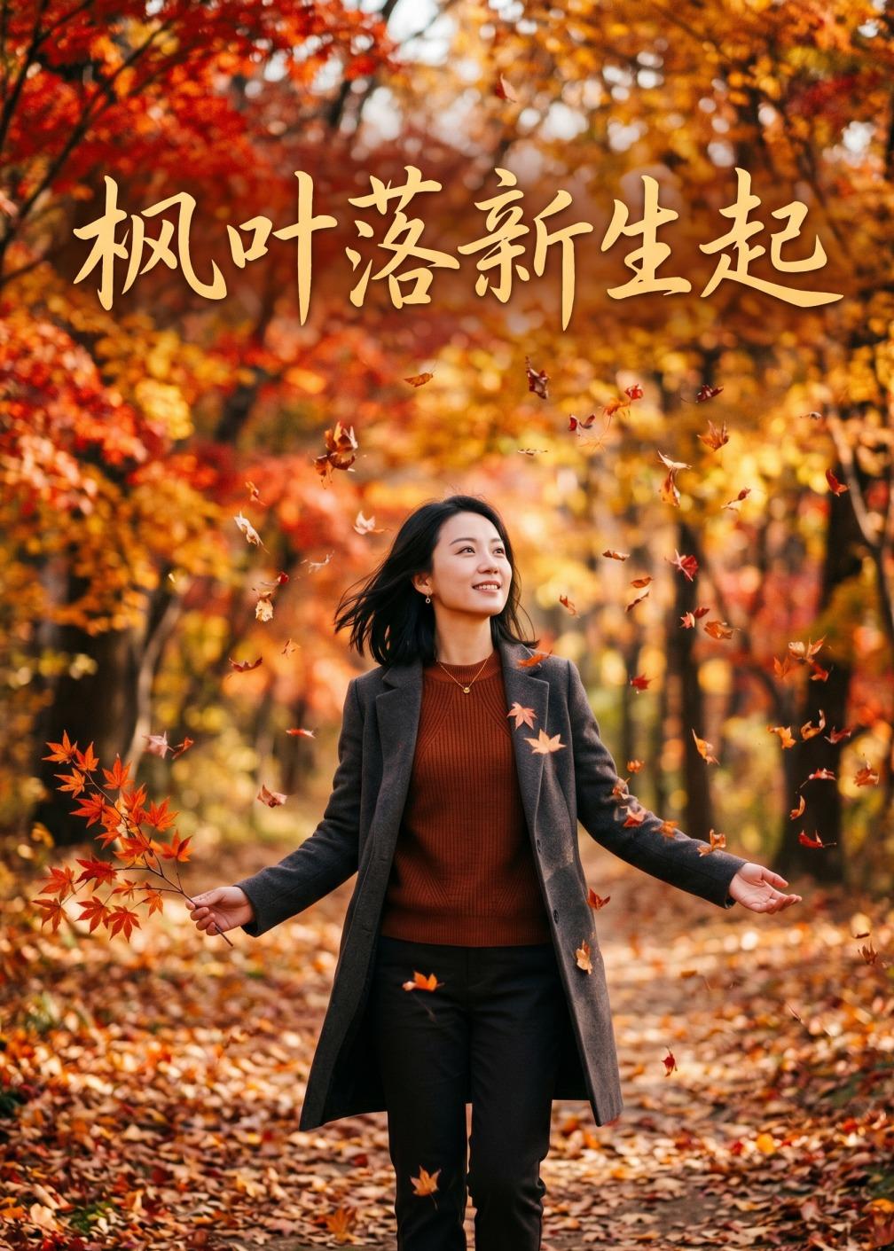 枫叶落新生起海报